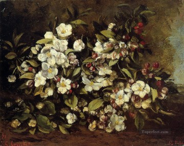 花が咲くリンゴの木の枝 写実主義の画家 ギュスターヴ・クールベ Oil Paintings